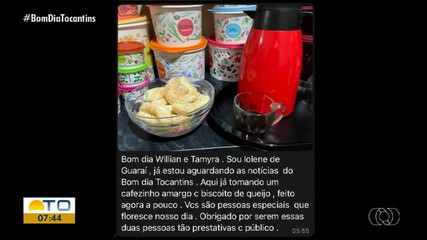 Telespectadores compartilham mensagens sobre café da manhã no BDT