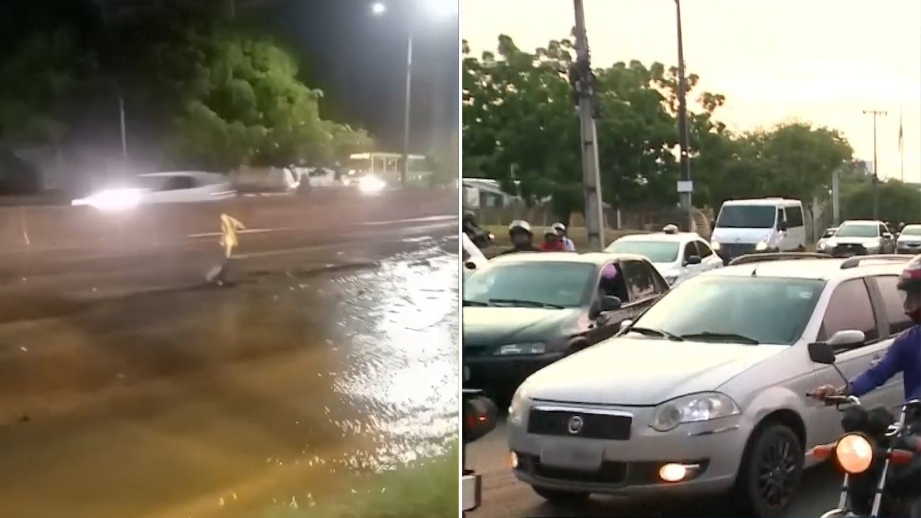 Cratera surge na BR-316 e causa acidentes e congestionamento em Teresina