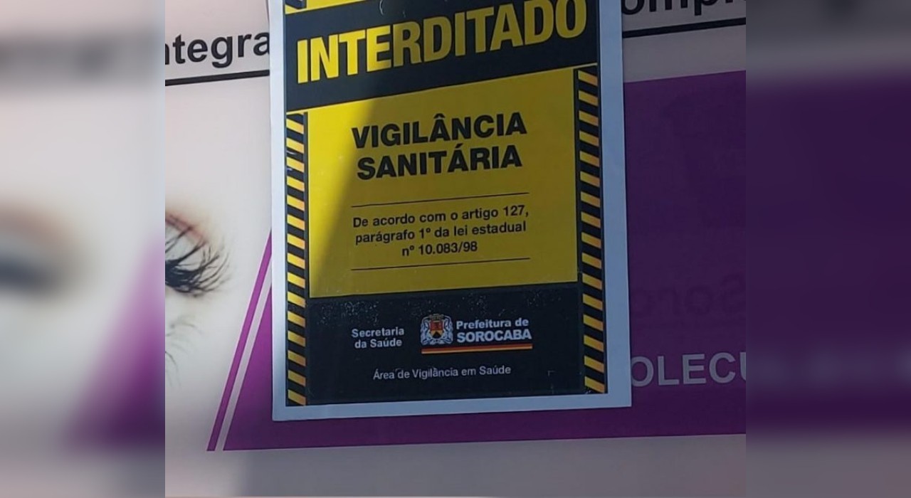 Vigilância Sanitária interdita clínica de soroterapia por irregularidades na Zona Norte de Sorocaba