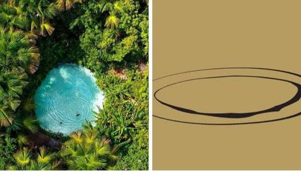 Fervedouro no Jalapão e sua iconografia — Foto: Divulgação