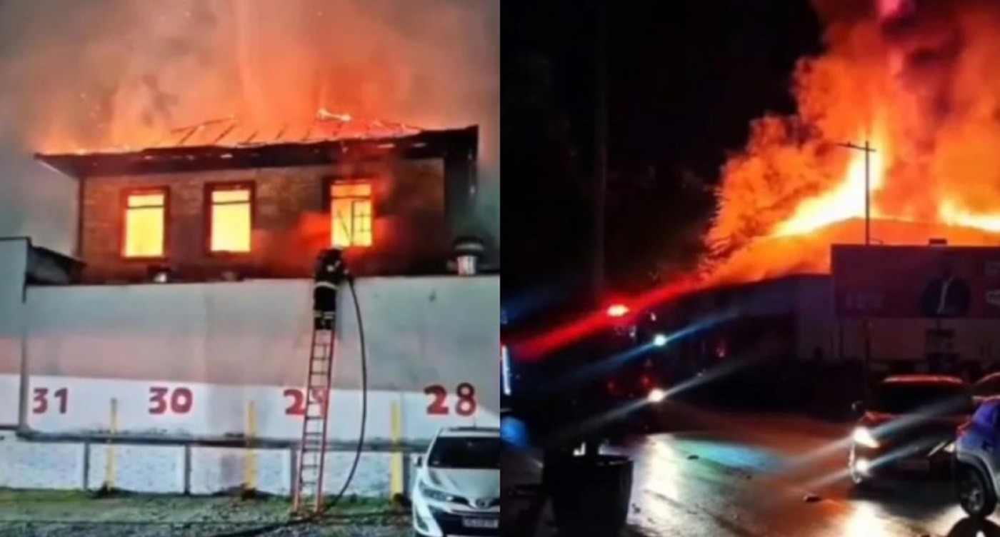 Incêndio atinge casa de festas em Joinville