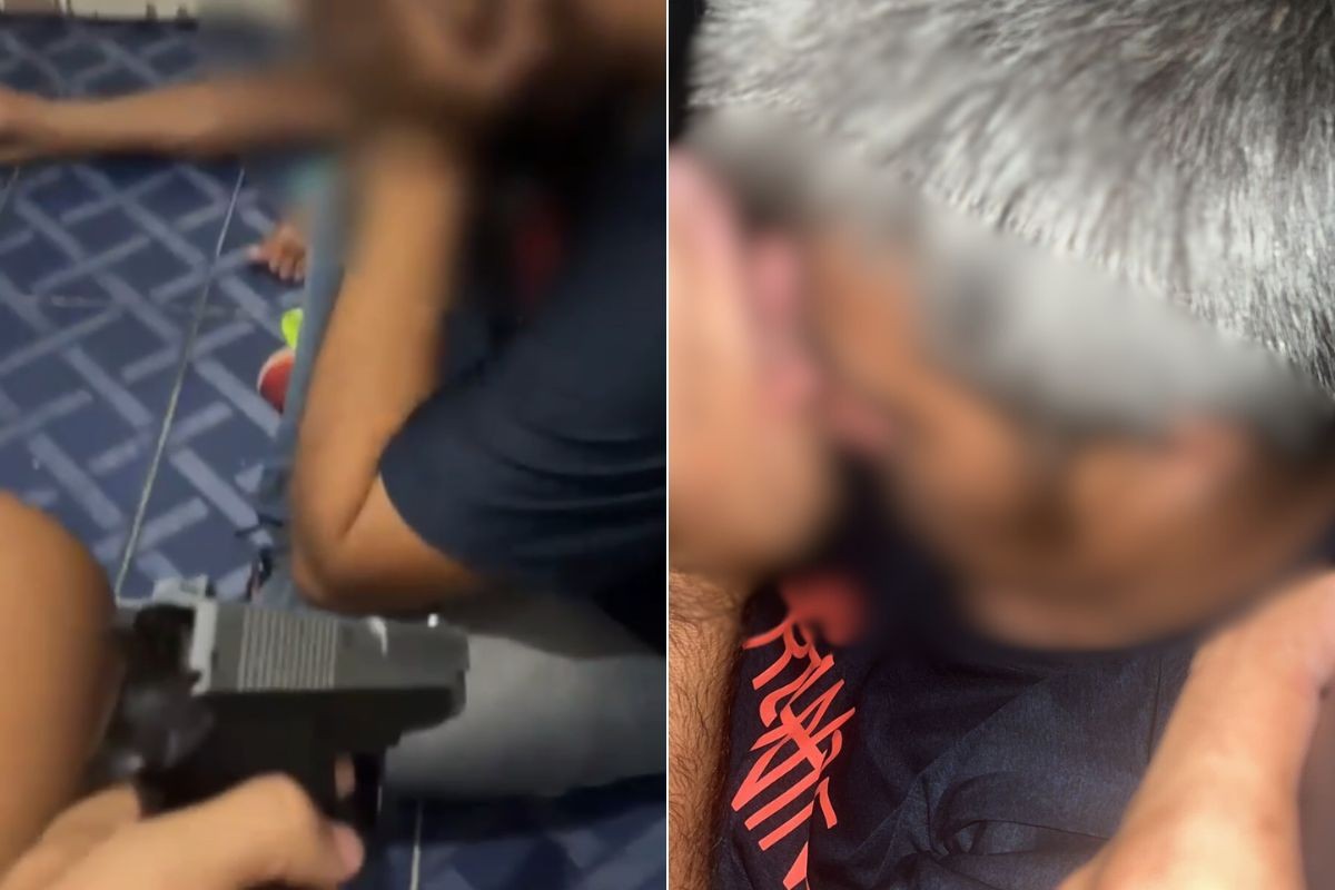 Motorista de app é sequestrado por falsos passageiros e adolescente é detido; vídeo mostra refém no cativeiro