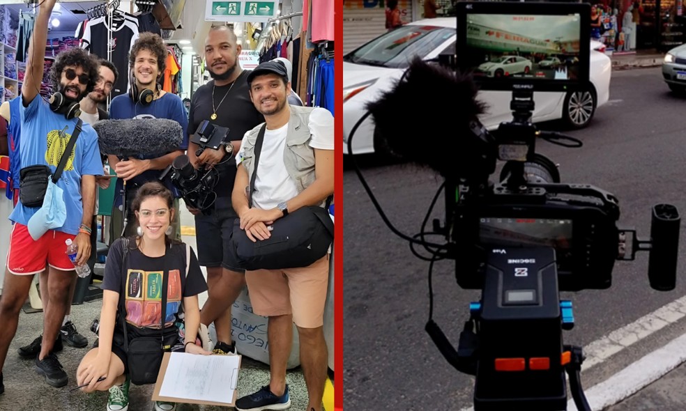 A equipe percorreu o espaço, conversou com comerciantes e registrou histórias — Foto: Arquivo Pessoal