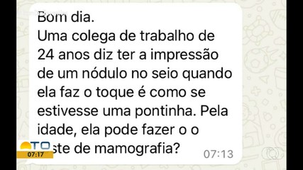Especialista responde telespectadores sobre câncer de mama e colo do útero