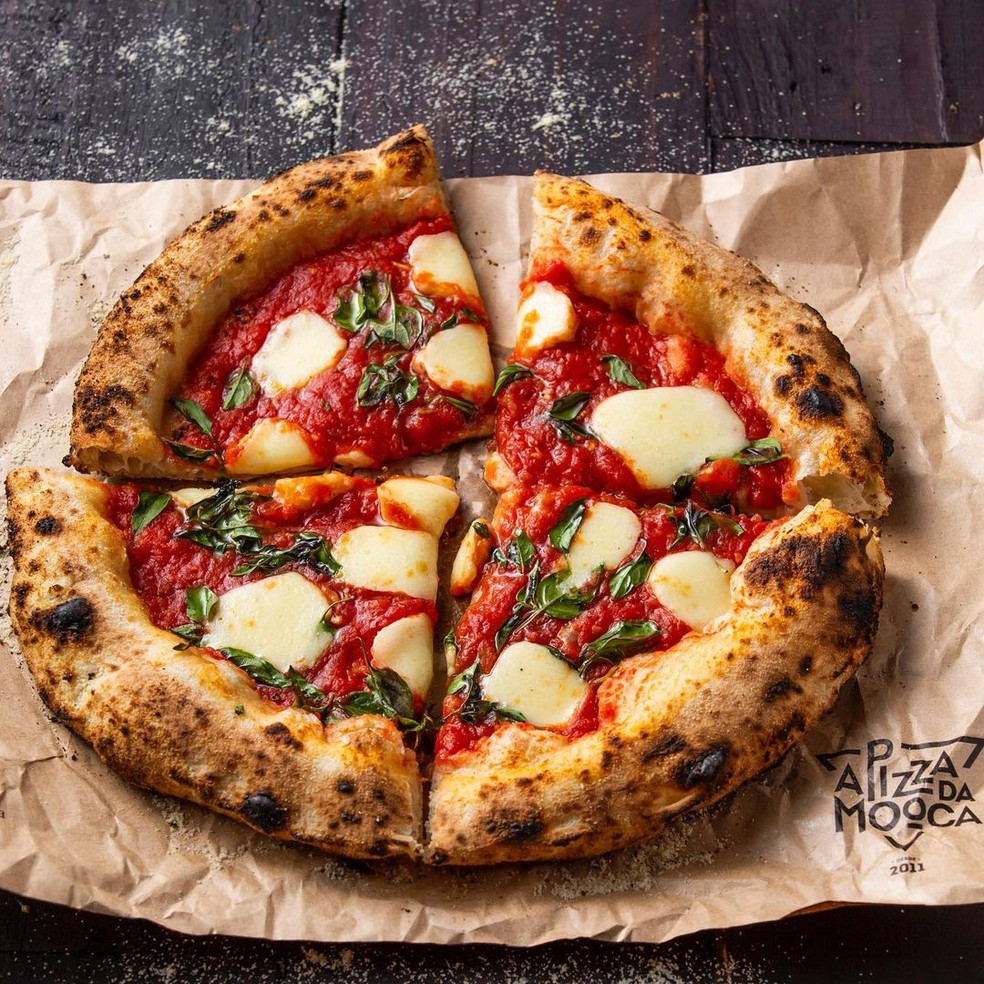 Pizza Marguerita da "A Pizza da Mooca" — Foto: Reprodução/ Instagram