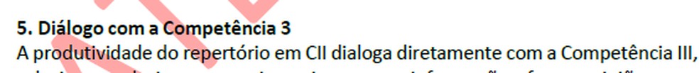 Trecho de documento confidencial que estabelece ligação entre duas competências — Foto: Arquivo pessoal