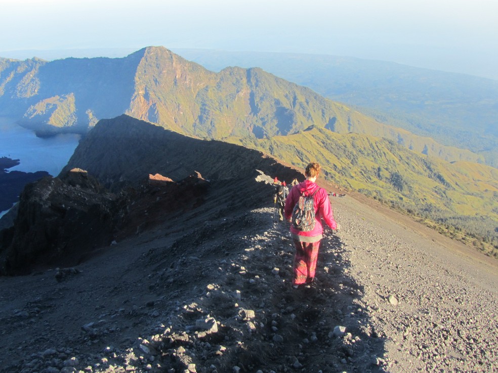 Monte Rinjani — Foto: Arquivo pessoal/Carol Moreno