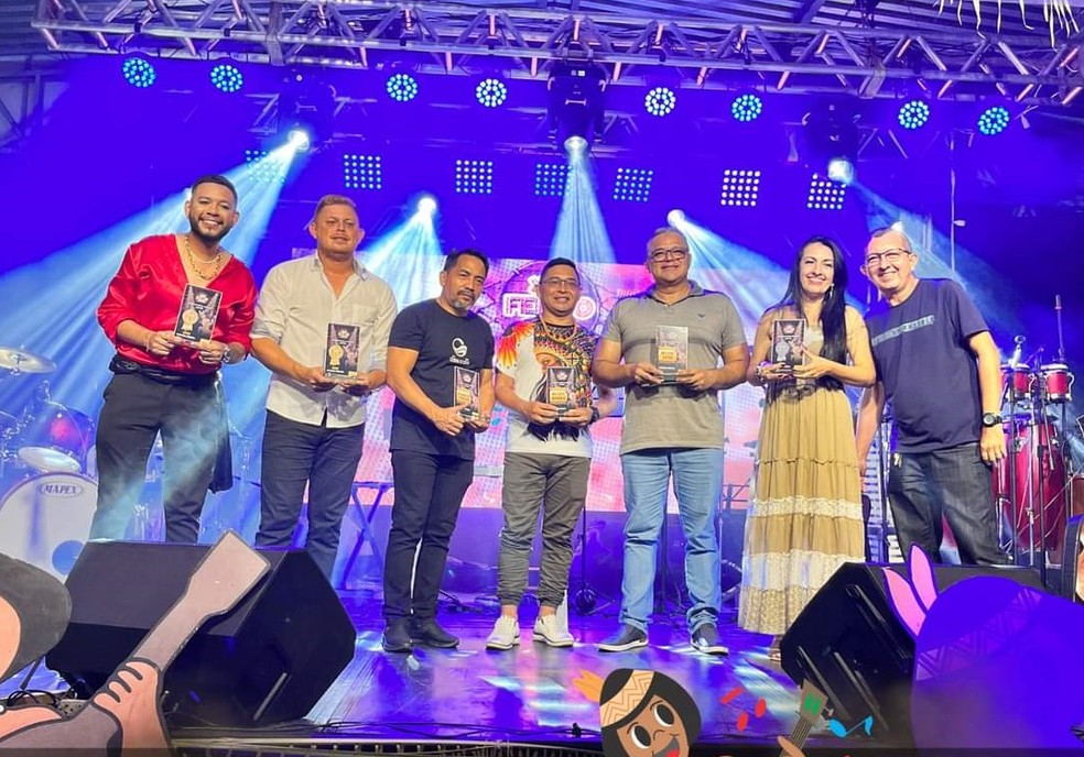 Vencedores do XXII Festival de Música Popular de Oriximiná em 2022 — Foto: Semcult / Divulgação