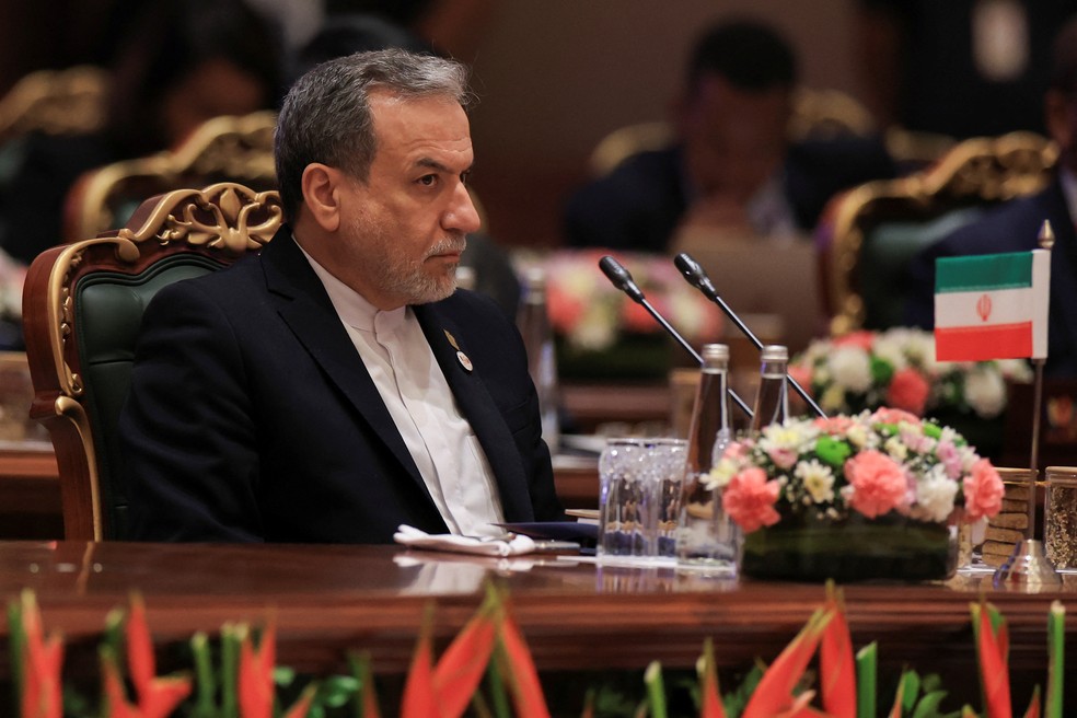 Abbas Araqchi em cúpula do Brics — Foto: REUTERS/Adnan Abidi