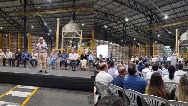 Ronaldo Caiado visita Complexo Japy, em Guaxupé / Encontro reuniu lideranças, produtores de café e representantes do setor produtivo — Foto: Crédito: Divulgação.