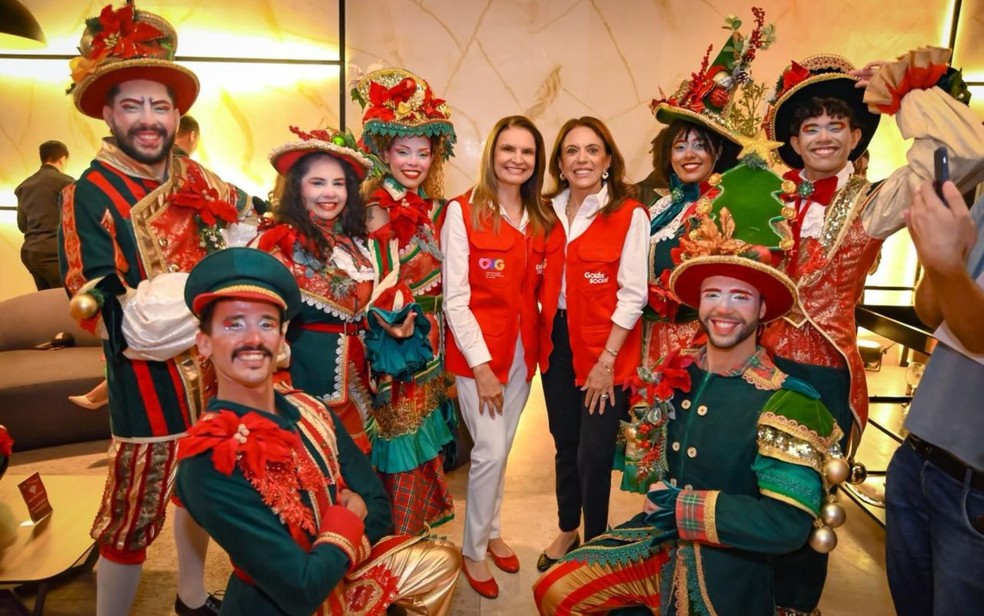 Gracinha Caiado, presidente da OVG e Adryanna Caiado, diretora da OVG — Foto: Reprodução/Romullo Carvalho