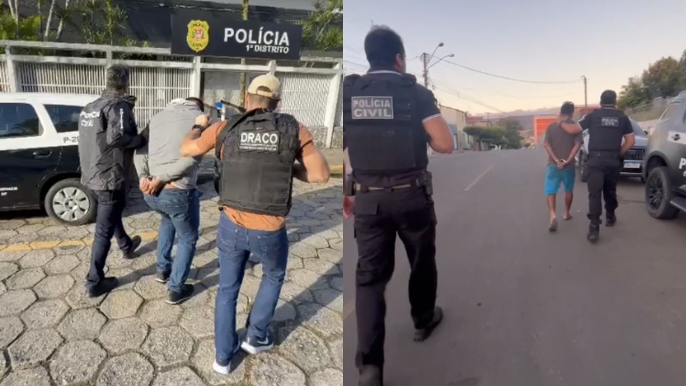 Membros do PCC são presos em operação da Polícia Civil do Ceará. — Foto: Reprodução/TV Verdes Mares