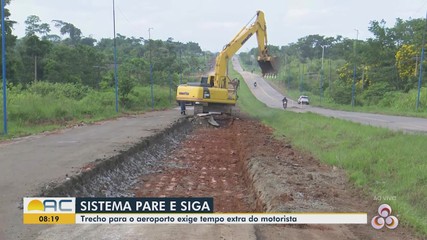 Trecho para o aeroporto exige tempo extra do motorista durante obras