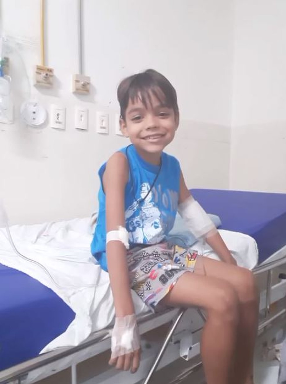Menino precisava de transplante de medula e não conseguiu doador 100% compatível — Foto: Reprodução