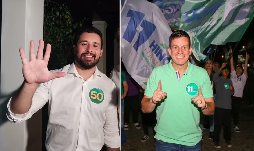Yuri e Hingo Hammes vão disputar segundo turno em Petrópolis nas eleições 2024 — Foto: Priscila Torquato/g1
