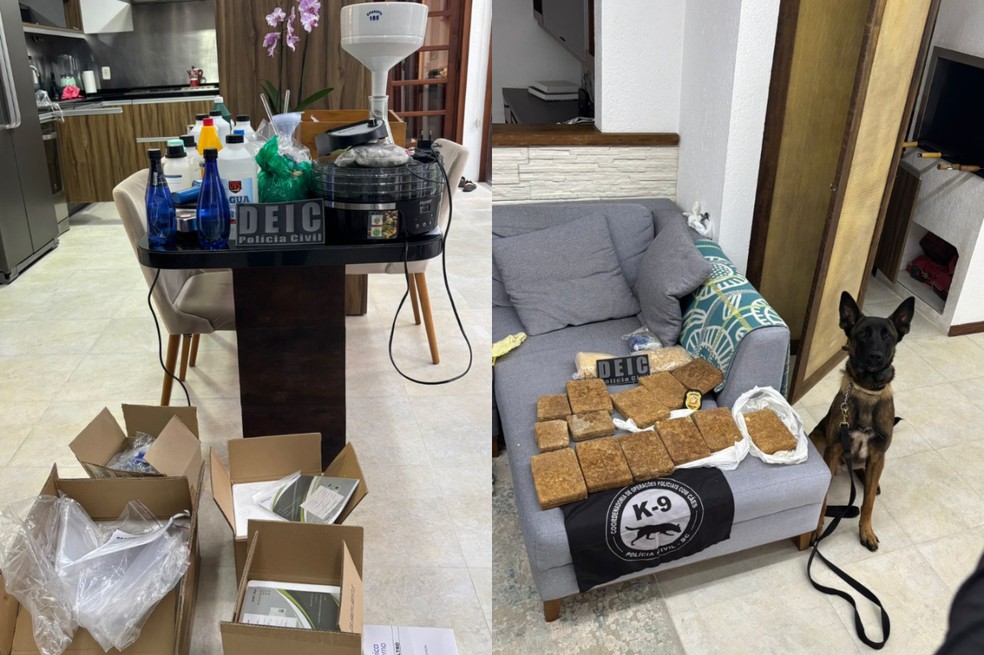 Imóvel de luxo em Florianópolis era usado de fachada para atividades criminosas — Foto: Polícia Civil/ Divulgação