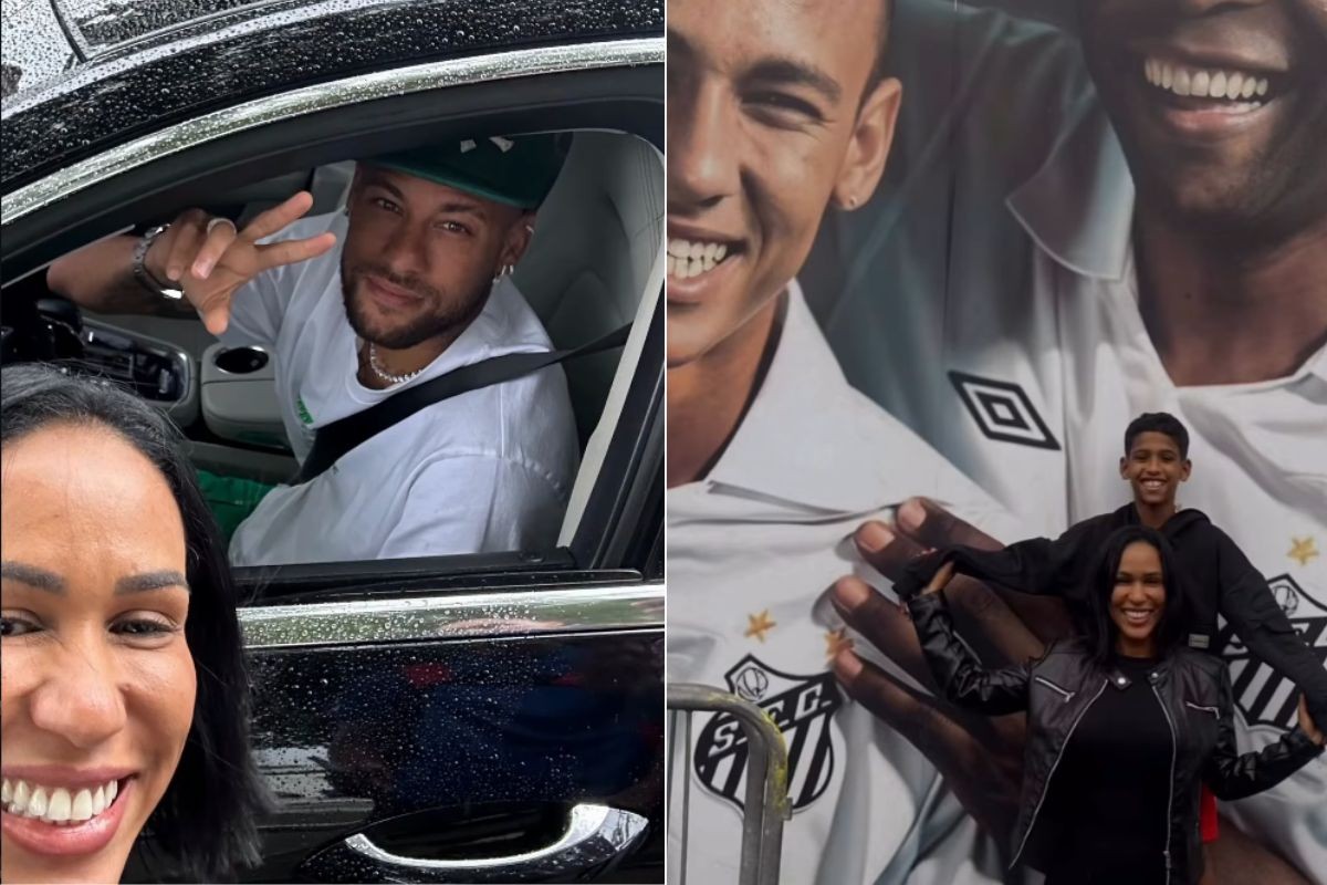 Influenciadora desce de ônibus e atravessa trânsito por selfie com Neymar: 'Experiência maravilhosa'