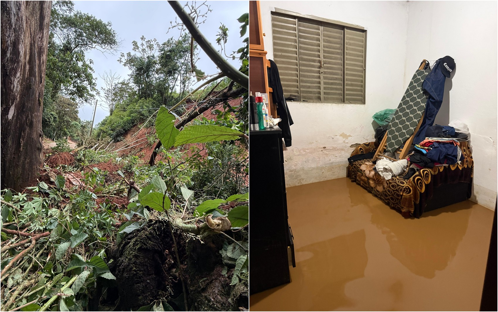 Chuvas intensas causam alagamentos, enxurradas e deslizamento de terra em cidades do Sul de Minas