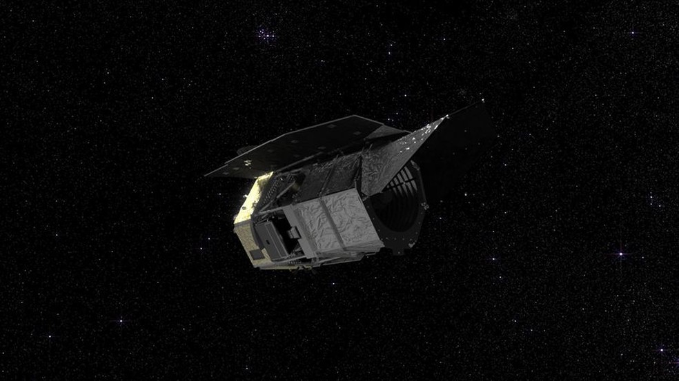 Ilustração do Telescópio Espacial Nancy Grace Roman da NASA — Foto: NASA