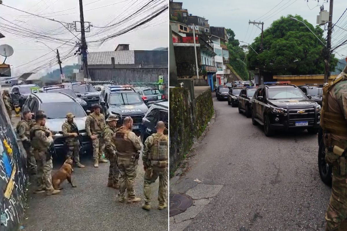 Operação contra tráfico e crime organizado mobiliza 300 PMs nos morros de Santos; VÍDEO