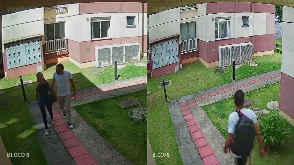 C&acirc;meras mostraram Ezequiel chegando no local junto com Josefa e saindo do local sem ela, horas depois. &mdash; Foto: Reprodu&ccedil;&atilde;o