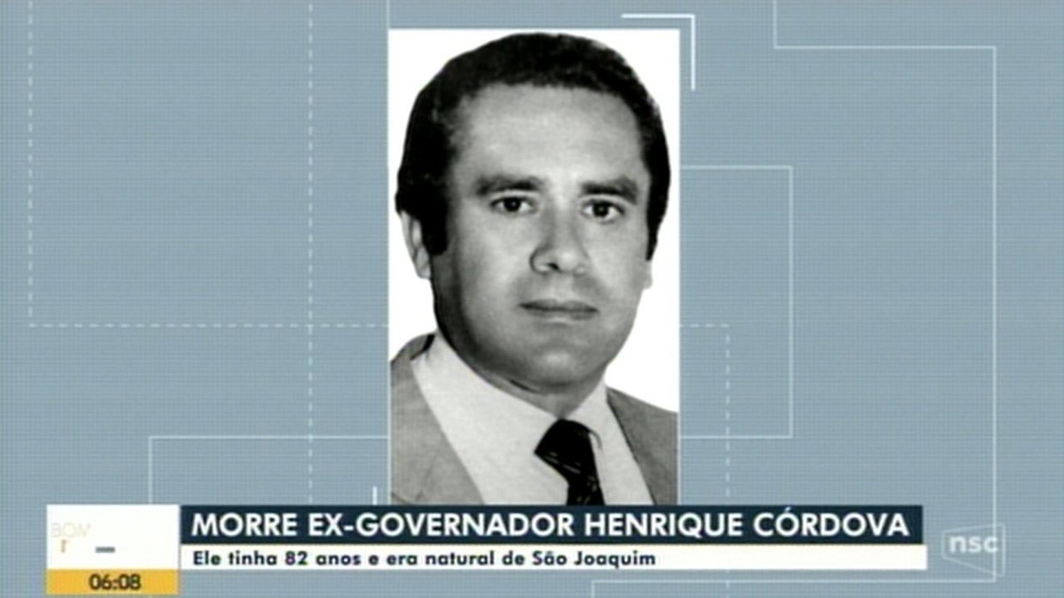 Exgovernador de SC, Henrique Córdova morre