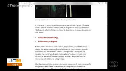 Jovem morre com queda de raio no interior do Tocantins; saiba mais