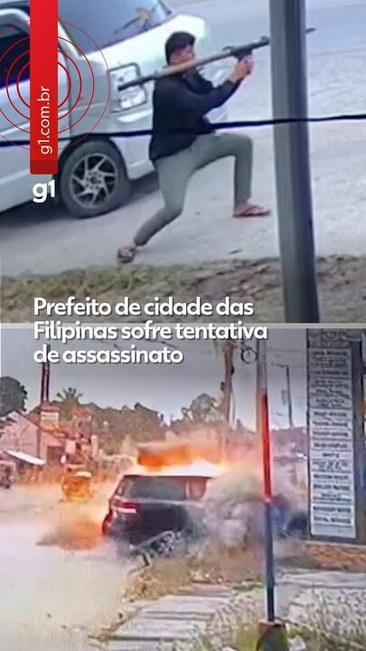 VÍDEO flagra atentado contra prefeito das Filipinas; bandidos usaram lança-foguetes