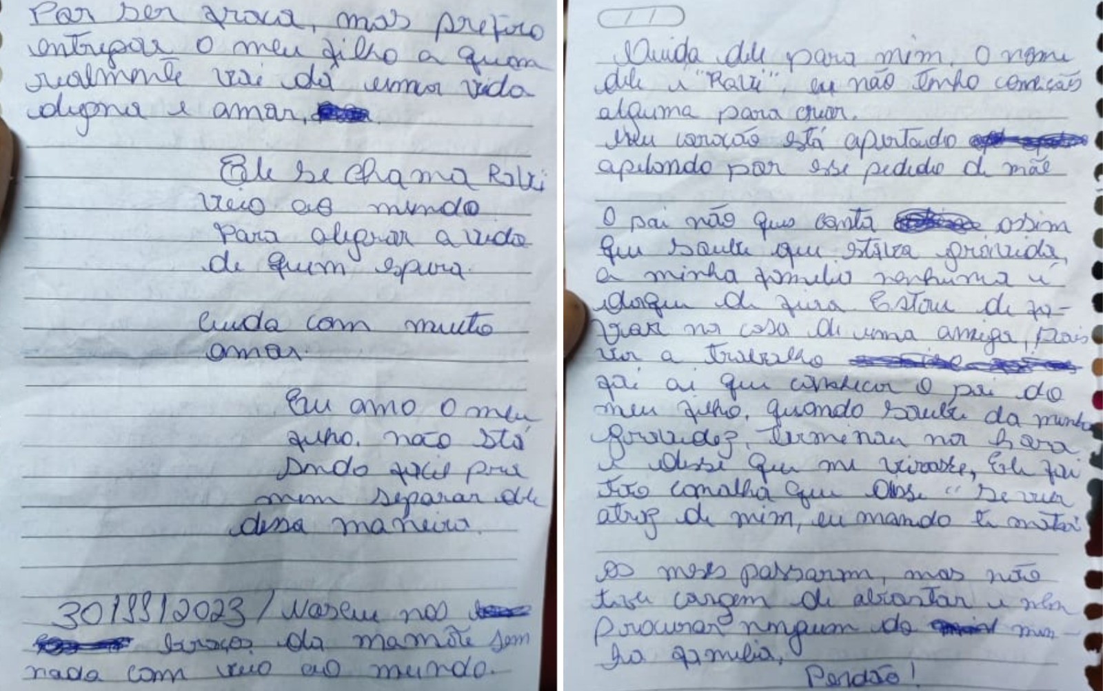 Recém-nascido é encontrado dentro de sacola no interior da Bahia; suposta mãe deixou carta ao lado do filho 