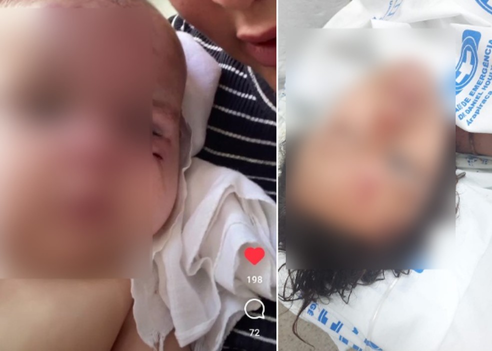 Bebê e tia são espancadas em Palmeira dos Índios, Alagoas; mulher também foi estuprada — Foto: Reprodução