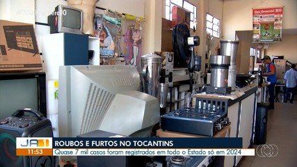 Quase sete mil roubos e furtos foram registrados no Tocantins em 2024