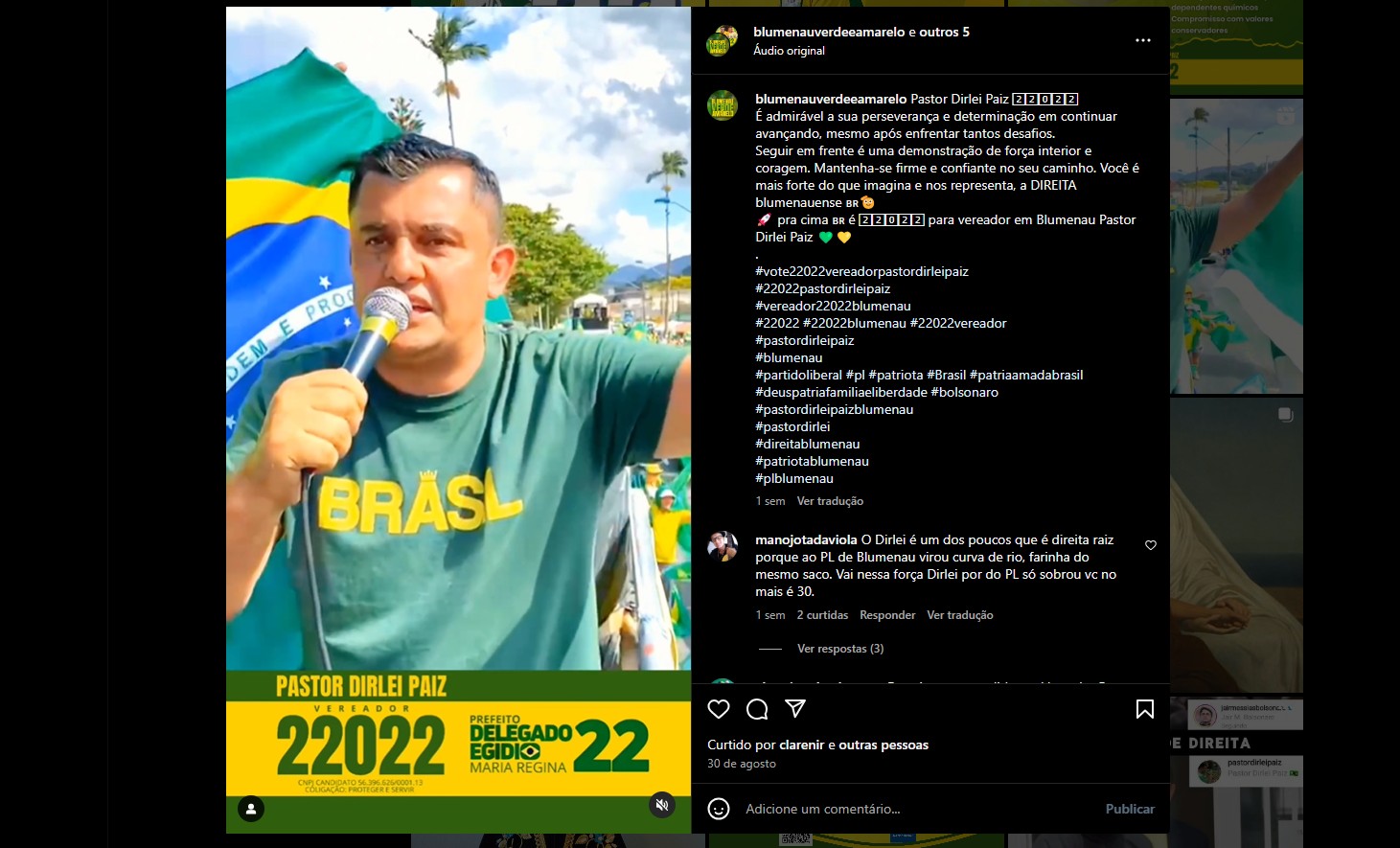 Candidato a vereador em SC, pastor procurado da Justiça pelo 8 de janeiro recebeu R$ 30 mil do PL