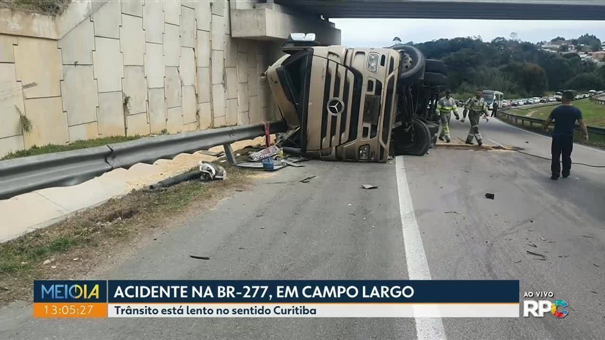 Acidente na BR-277 em Campo Largo, deixa uma pessoa morta e outra ferida  pista está interditada - Paraná Urgente