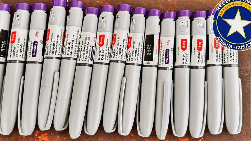 Canetas emagrecedoras apreendidas — Foto: Receita Federal — Reprodução