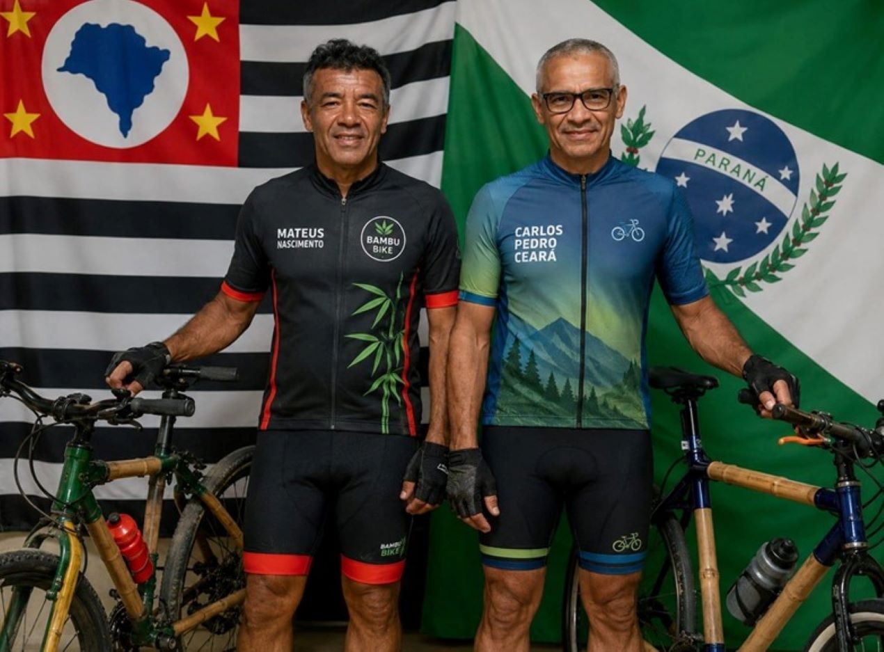 Amigos percorrem mais de 800 km entre SP e PR em bicicletas feitas de bambu em projeto para superar perdas: 'Esporte é saúde'