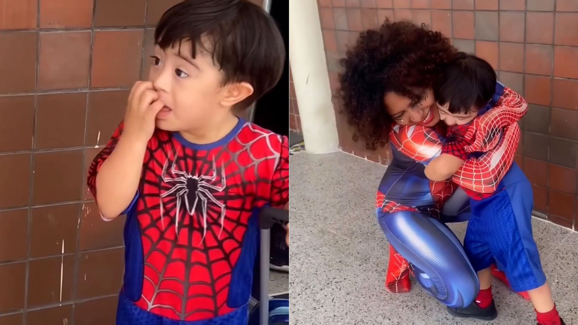 VÍDEO: criança se emociona ao ver babá fantasiada de Mulher-Aranha em São Luís