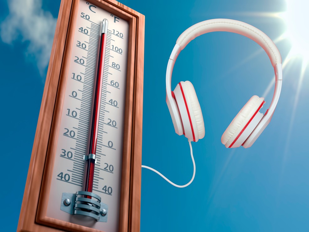 Arte sobre a música nas mudanças climáticas — Foto: g1