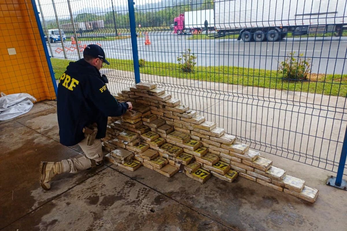 PRF faz maior apreensão de cocaína do ano em SP e prende motorista; VÍDEO