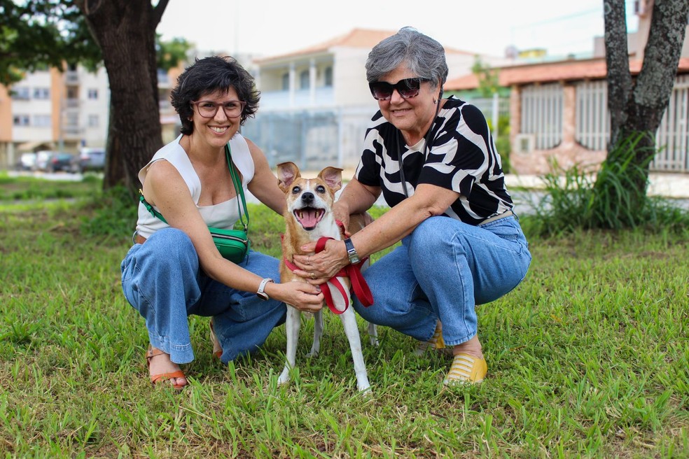Luciana Fonseca e Wilma Fonseca adotaram a Mel — Foto: Reprodução