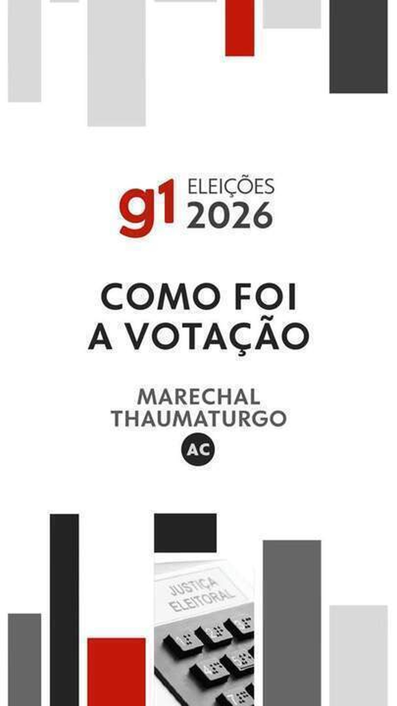 Resultado das eleições 2026 em Marechal Thaumaturgo (AC): como foi a votação no 1º turno