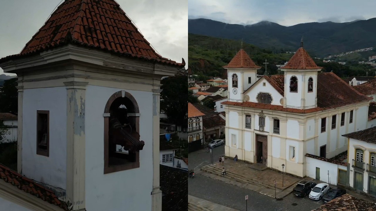 Sinos da Catedral da Sé, em Mariana, MG, são restaurados após um mês de obras