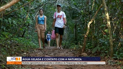 Turistas aproveitam pousadas e atrativos de Taquaruçu durante feriadão