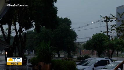 Chuva é registrada em Palmas na manhã desta quarta-feira (30)