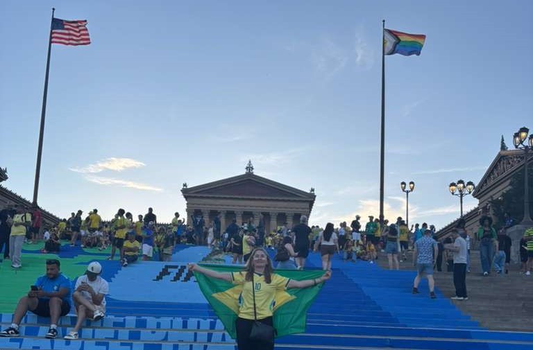 Torcedora da Paraíba mostra 'invasão brasileira' na Filadélfia durante a Copa de 2026: 'A cidade ficou a cara do Brasil'