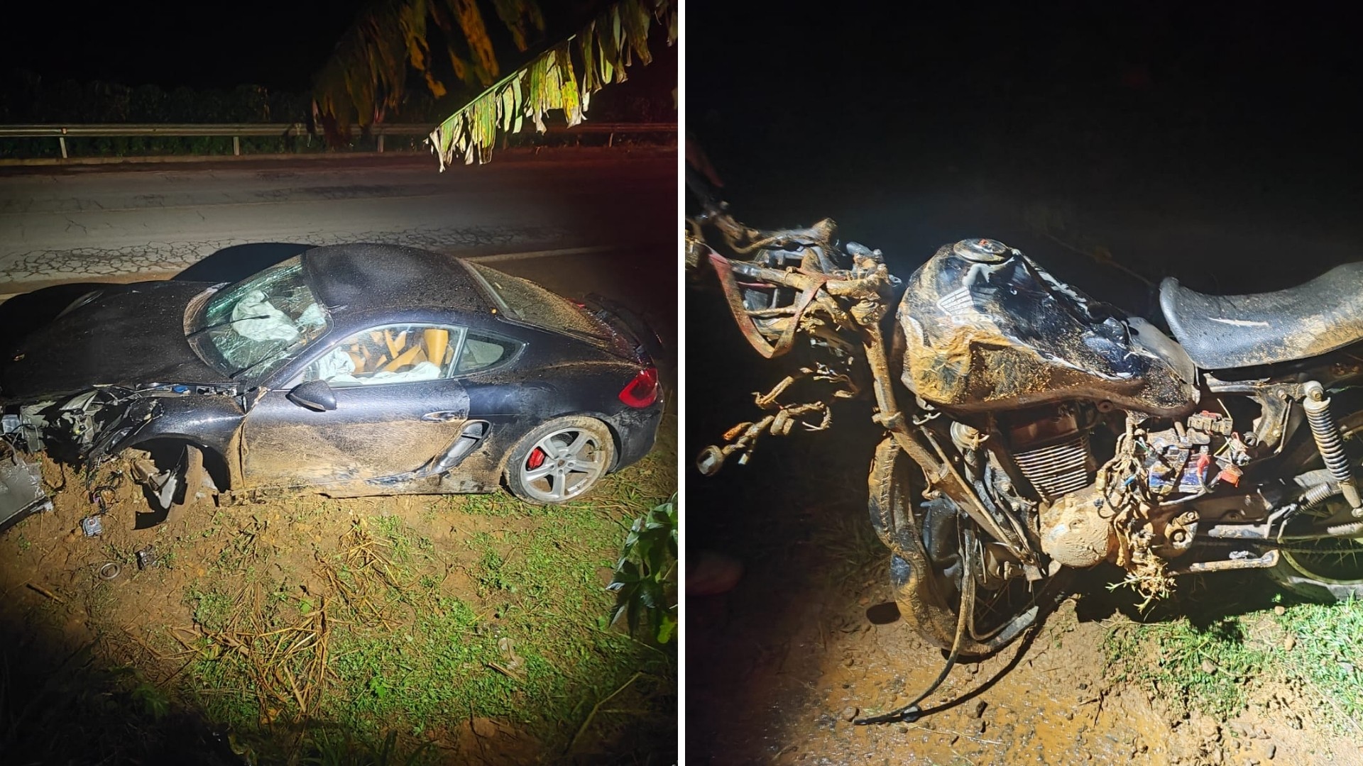 Motociclista morre ao ser atingido por Porsche que ultrapassava em local proibido na BR-262, no ES