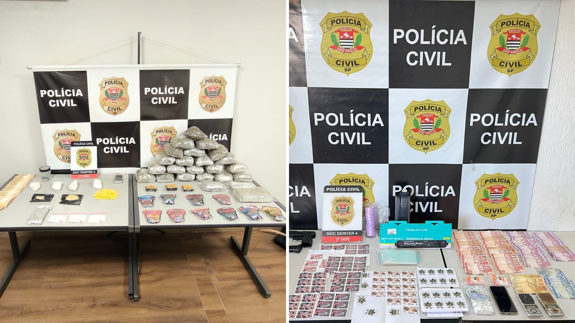 Operação prende suspeitos envolvidos com tráfico de drogas e lavagem de dinheiro em Bauru