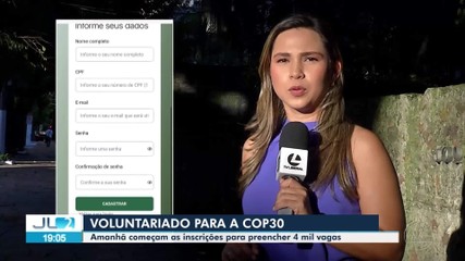 Começam as inscrições para preencher 4 mil vagas para voluntariados na COP30