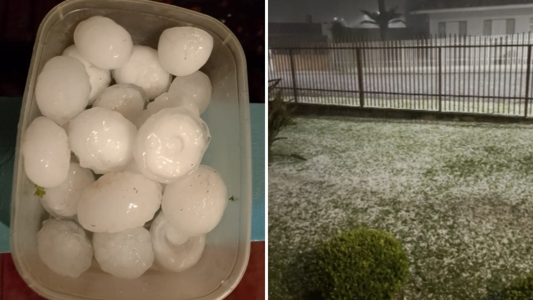 Pedras de gelo do tamanho de ovos atingem o Paraná durante queda de granizo; veja previsão do tempo para os próximos dias