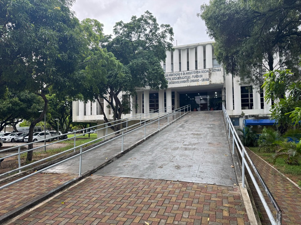 Sede da Sethas - Secretaria de Trabalho, Habitação e Assistência Social - do RN — Foto: Sérgio Henrique Santos/Inter TV Cabugi