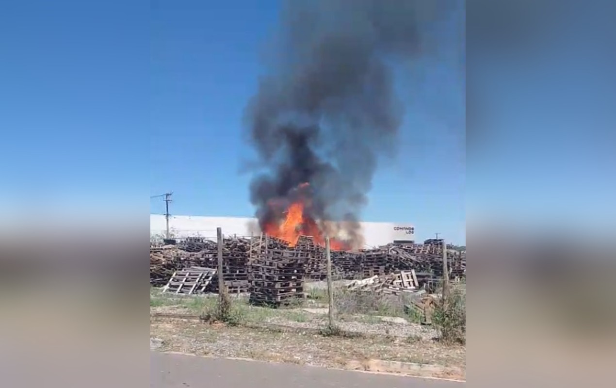 Incêndio em empresa de paletes mobiliza bombeiros em Itu